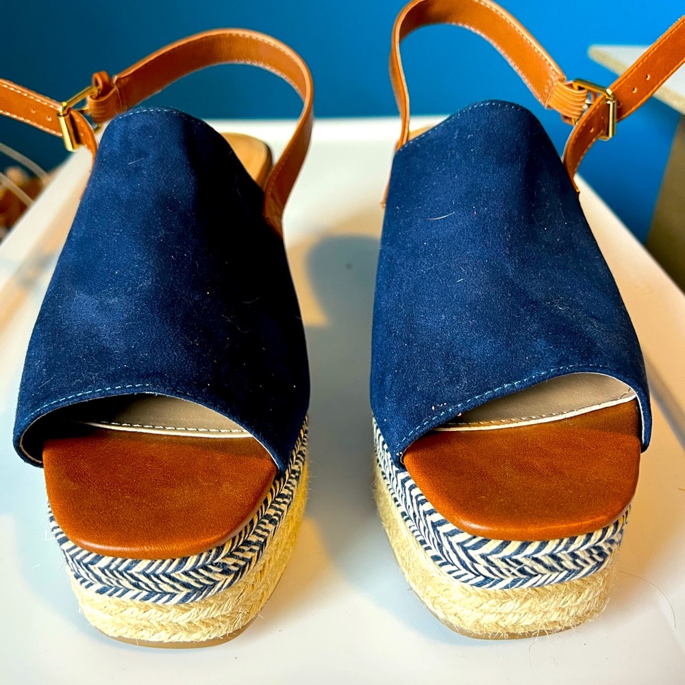Navy Blue Wedges